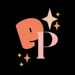 Logo petite paillette sur fond transparent.